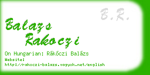 balazs rakoczi business card